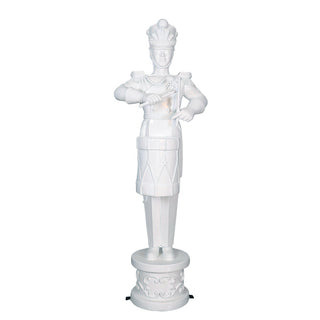 Soldier Playing Drum Metallic White