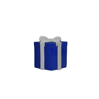 GIFT BOX SMALL (BLUE AND SILVER RIBBON)