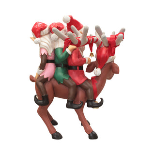 Holiday deer WITH ELVES