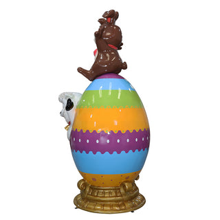 Easter Egg With Lam And Bunny