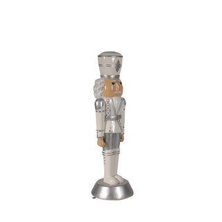 American Christmas Nutcracker 4ft - White & Silver